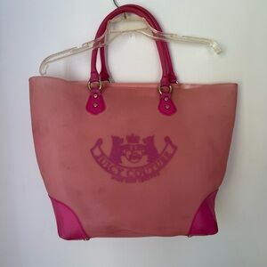 Juicy Couture Y2K Pink Jelly Tote- Crest Logo- Love P&G
